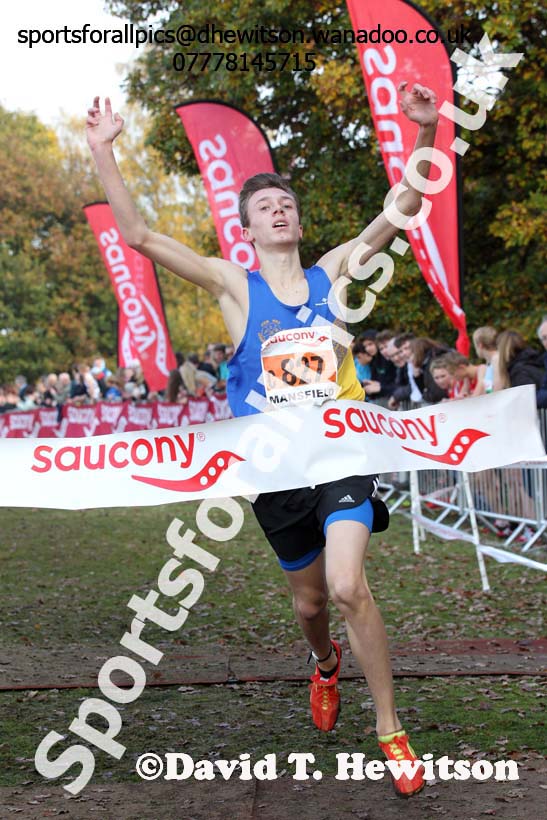 Boys under-15s, National Cross Country Relays, Berry Park, Mansfield. Photo: David T. Hewitson/Sports for All Pics